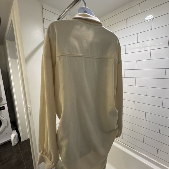PrettyLittleThing Cream Button-Up Dress - Picture 3 of 3